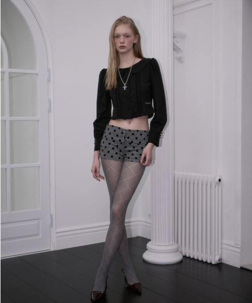ROSEFRANTZ（ロゼフランツ）の「Lace Frill Crop Blouse [Black]（シャツ/ブラウス・レディース・ブラック・SMALL/MEDIUM）」の3枚目の写真