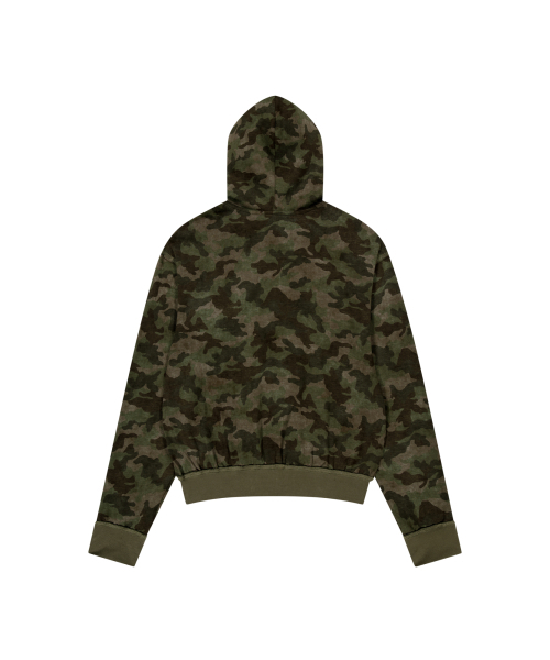 AAKAM（アーカム）の「Basic Logo Camouflage Zip-Up Hoodie (Khaki)（パーカー・レディース・その他・1/2）」の2枚目の写真