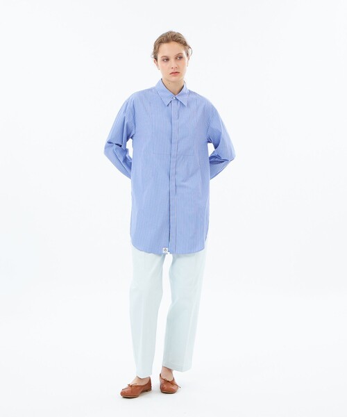 MACKINTOSH PHILOSOPHY(マッキントッシュ フィロソフィー)の「【WEB&一部店舗限定】THOMAS MASON ブザムシャツ(シャツ/ブラウス・レディース・パープル系その他4/ライトブルー・38/36)」の8枚目の写真