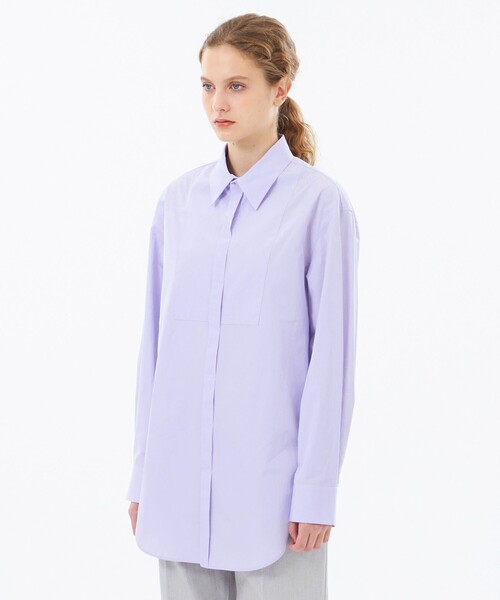 MACKINTOSH PHILOSOPHY(マッキントッシュ フィロソフィー)の「【WEB&一部店舗限定】THOMAS MASON ブザムシャツ(シャツ/ブラウス・レディース・パープル系その他4/ライトブルー・38/36)」の12枚目の写真