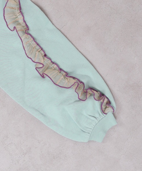 MARKEY'S(マーキーズ)の「ウラケショルダーフリルトレーナー(スウェット・キッズ・チャコール/ホワイト系その他/ライトブルー・80/90/100/110/120/130/140/150)」の16枚目の写真