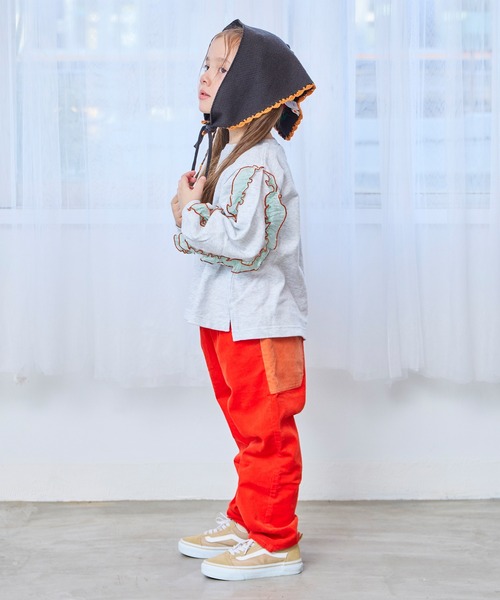 MARKEY'S(マーキーズ)の「ウラケショルダーフリルトレーナー(スウェット・キッズ・チャコール/ホワイト系その他/ライトブルー・80/90/100/110/120/130/140/150)」の12枚目の写真