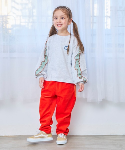 MARKEY'S(マーキーズ)の「ウラケショルダーフリルトレーナー(スウェット・キッズ・チャコール/ホワイト系その他/ライトブルー・80/90/100/110/120/130/140/150)」の13枚目の写真