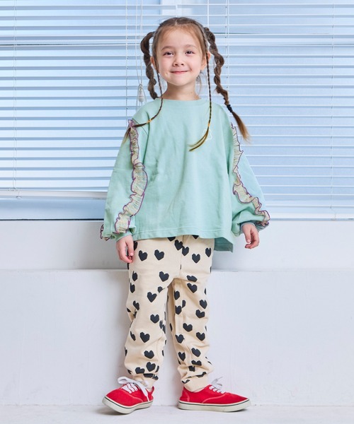 MARKEY'S(マーキーズ)の「ウラケショルダーフリルトレーナー(スウェット・キッズ・チャコール/ホワイト系その他/ライトブルー・80/90/100/110/120/130/140/150)」の7枚目の写真