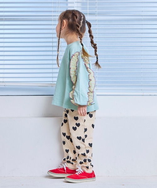 MARKEY'S(マーキーズ)の「ウラケショルダーフリルトレーナー(スウェット・キッズ・チャコール/ホワイト系その他/ライトブルー・80/90/100/110/120/130/140/150)」の8枚目の写真