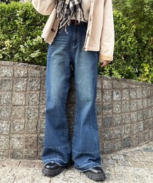 DOUBLE NAME | MIX DENIM フレアパンツ(その他パンツ)