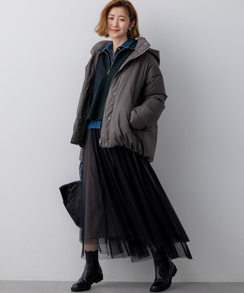 WEB&一部店舗限定】ステッチレス フーデット ダウン（ダウンジャケット