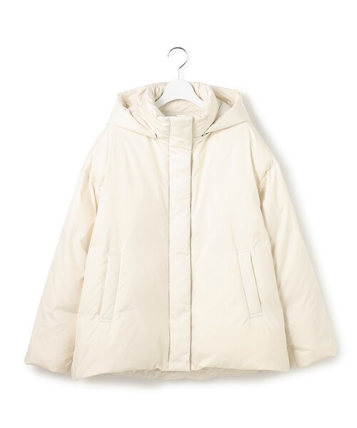 23区 L(ニジュウサンクオオキイサイズ)の「【WEB&一部店舗限定】ステッチレス フーデット ダウン(ダウンジャケット/コート・レディース・グレー系/アイボリー系/ブラック系/ベージュ系/ライトグレー系・46/44)」の22枚目の写真