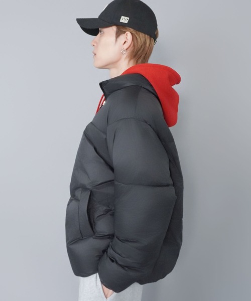 SPINNS（スピンズ）の「中綿フェイクダウンジャケット/短丈アレンジ可能/ユニセックス（ダウンジャケット/コート・メンズ・ブラック/グレイッシュベージュ・L/M）」の20枚目の写真