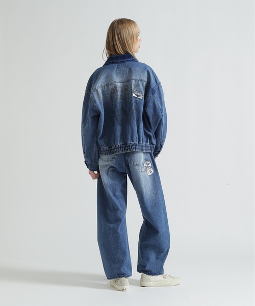 AVIREX（アヴィレックス）の「WAPPEN BARREL LEG DENIM PANTS（デニムパンツ・レディース・インディゴブルー/ブルー系その他/ピンク・S/M）」の11枚目の写真