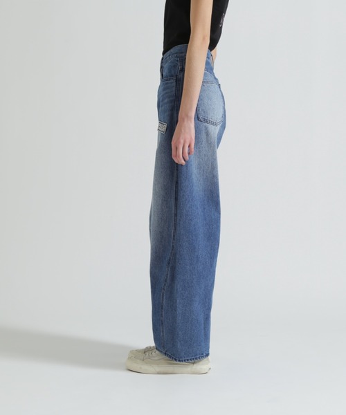 AVIREX（アヴィレックス）の「WAPPEN BARREL LEG DENIM PANTS（デニムパンツ・レディース・インディゴブルー/ブルー系その他/ピンク・S/M）」の13枚目の写真