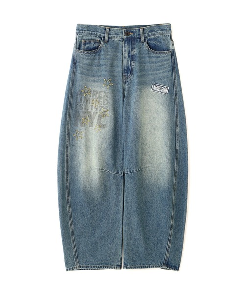 AVIREX（アヴィレックス）の「WAPPEN BARREL LEG DENIM PANTS（デニムパンツ・レディース・インディゴブルー/ブルー系その他/ピンク・S/M）」の16枚目の写真