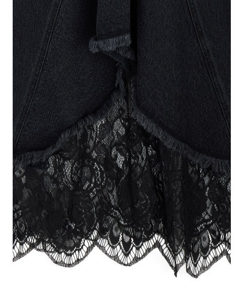 REMAKE LIKE DENIM LACE LAYERED SKIRT（デニムスカート）｜Ameri
