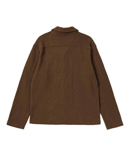 Beyond Closet（-）の「[コレクションライン] ヴィンテージメダルロゴニットシャツブラウン（ニット/セーター・レディース・その他・MEDIUM）」の3枚目の写真