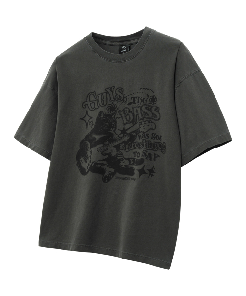 MOZMOZ(モズモズ)の「サムシングベース オーバーサイズ ピグメント 半袖Tシャツ チャコール(Tシャツ/カットソー・レディース・その他・M/XL/XXL)」の2枚目の写真