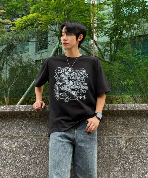 MOZMOZ(モズモズ)の「サムシングベース オーバーサイズ ピグメント 半袖Tシャツ チャコール(Tシャツ/カットソー・レディース・その他・M/XL/XXL)」の10枚目の写真