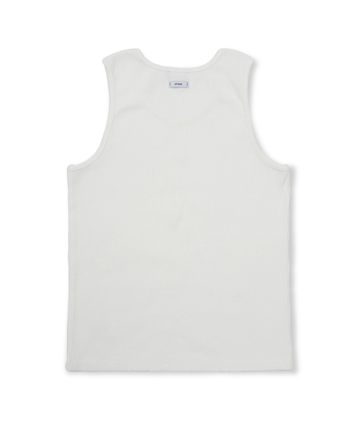 STIGMA（スティグマ）の「マッスルフィット STGM ロゴ ノースリーブ ホワイト（Tシャツ/カットソー・メンズ・その他・MEDIUM/LARGE）」の2枚目の写真