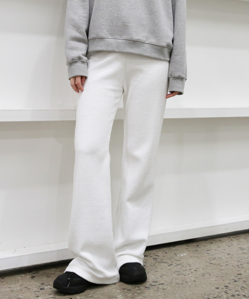 LEVAR(レバー)の「Layered Corduroy Jersy Pants - Off White(その他パンツ・レディース・その他・SHORT/LONG)」の1枚目の写真