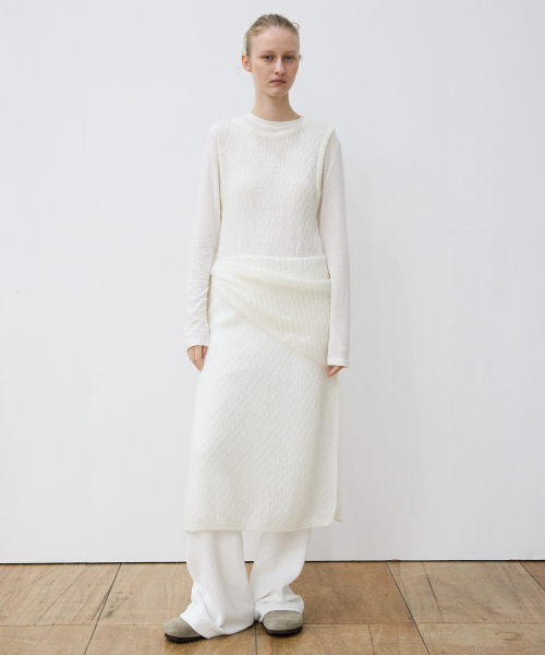 LEVAR(レバー)の「Layered Corduroy Jersy Pants - Off White(その他パンツ・レディース・その他・SHORT/LONG)」の3枚目の写真
