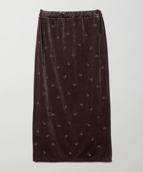 セール】ベロア エンブロイダリー タイトスカート ＜A DAY IN THE LIFE