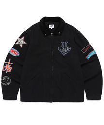 Cavish（カビシ）の「WASHED PATCHWORK JACKET BLACK(CV2EFUB931A)（デニムジャケット）」