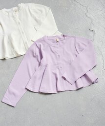 apres les cours（アプレレクール）の「ペプラムカーディガン_ジュニア対応（カーディガン/ボレロ）」