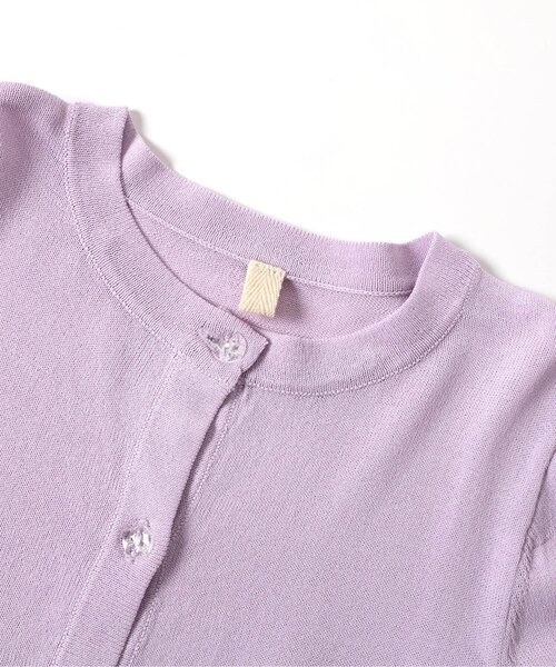 apres les cours（アプレレクール）の「ペプラムカーディガン_ジュニア対応（カーディガン/ボレロ・キッズ・ラベンダー/オフホワイト・100/110/90/140/130/120/80）」の11枚目の写真