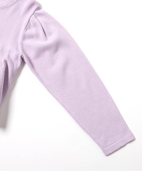 apres les cours（アプレレクール）の「ペプラムカーディガン_ジュニア対応（カーディガン/ボレロ・キッズ・ラベンダー/オフホワイト・100/110/90/140/130/120/80）」の12枚目の写真