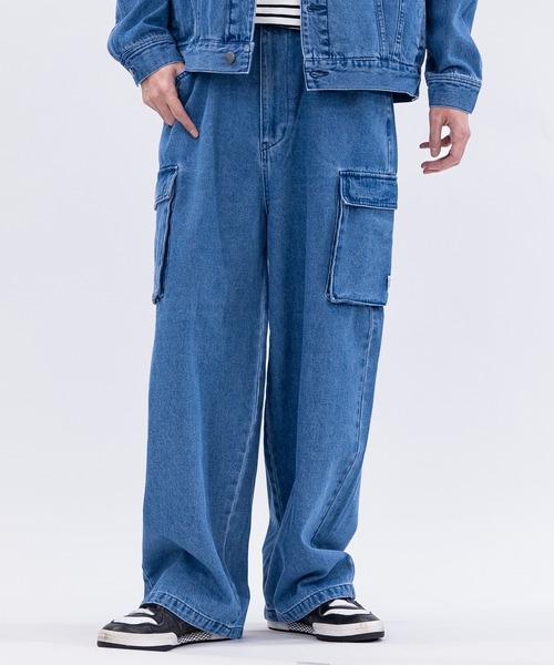 Red Cap Girl（レッドキャプガール）の「【a-r】〔RedCapGirl/レッドキャップガール〕ポケットデザイン ワイドカーゴパンツ（デニムパンツ・メンズ・スミクロ/ブラック/ブルー・LARGE/MEDIUM）」の20枚目の写真