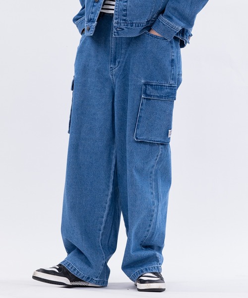 Red Cap Girl（レッドキャプガール）の「【a-r】〔RedCapGirl/レッドキャップガール〕ポケットデザイン ワイドカーゴパンツ（デニムパンツ・メンズ・スミクロ/ブラック/ブルー・LARGE/MEDIUM）」の21枚目の写真