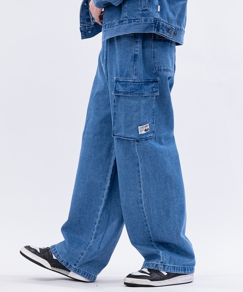 Red Cap Girl（レッドキャプガール）の「【a-r】〔RedCapGirl/レッドキャップガール〕ポケットデザイン ワイドカーゴパンツ（デニムパンツ・メンズ・スミクロ/ブラック/ブルー・LARGE/MEDIUM）」の22枚目の写真