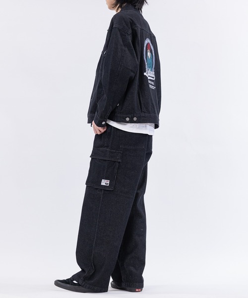 Red Cap Girl（レッドキャプガール）の「【a-r】〔RedCapGirl/レッドキャップガール〕ポケットデザイン ワイドカーゴパンツ（デニムパンツ・メンズ・スミクロ/ブラック/ブルー・LARGE/MEDIUM）」の10枚目の写真