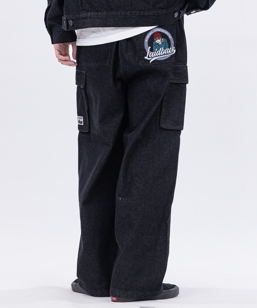 Red Cap Girl（レッドキャプガール）の「【a-r】〔RedCapGirl/レッドキャップガール〕ポケットデザイン ワイドカーゴパンツ（デニムパンツ・メンズ・スミクロ/ブラック/ブルー・LARGE/MEDIUM）」の7枚目の写真