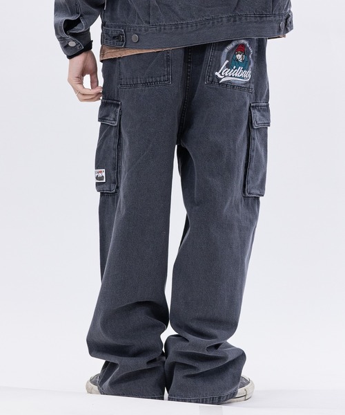 Red Cap Girl（レッドキャプガール）の「【a-r】〔RedCapGirl/レッドキャップガール〕ポケットデザイン ワイドカーゴパンツ（デニムパンツ・メンズ・スミクロ/ブラック/ブルー・LARGE/MEDIUM）」の15枚目の写真