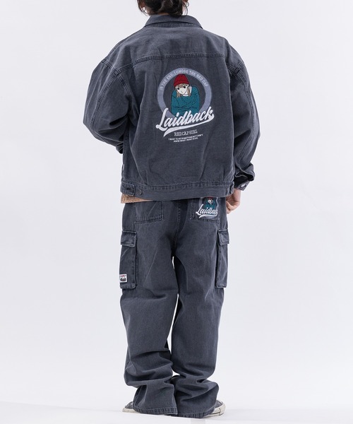 Red Cap Girl（レッドキャプガール）の「【a-r】〔RedCapGirl/レッドキャップガール〕ポケットデザイン ワイドカーゴパンツ（デニムパンツ・メンズ・スミクロ/ブラック/ブルー・LARGE/MEDIUM）」の19枚目の写真