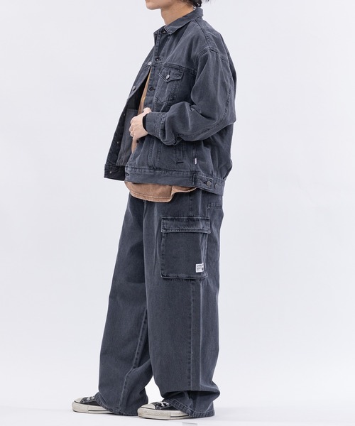 Red Cap Girl（レッドキャプガール）の「【a-r】〔RedCapGirl/レッドキャップガール〕ポケットデザイン ワイドカーゴパンツ（デニムパンツ・メンズ・スミクロ/ブラック/ブルー・LARGE/MEDIUM）」の18枚目の写真
