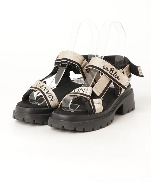 LANVIN en Bleuダイバー素材フラットサンダル 未使用級 美品 ブランド古着】フラットサンダル（サンダル）｜LANVIN en Bleu