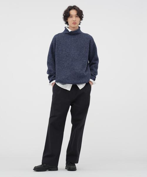 MHL.(エムエイチエル)の「DRY WOOL KNITWEAR(ニット/セーター・メンズ・グレー系その他6/ブルー・LARGE/MEDIUM)」の7枚目の写真