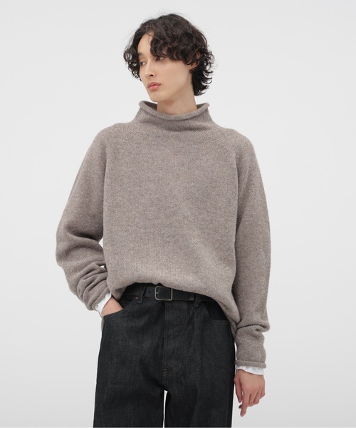 MHL.(エムエイチエル)の「DRY WOOL KNITWEAR(ニット/セーター・メンズ・グレー系その他6/ブルー・LARGE/MEDIUM)」の1枚目の写真