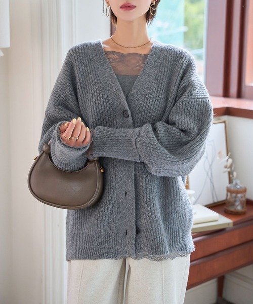 KOBE LETTUCE（コウベレタス）の「前後2wayレーストップスインナー（Tシャツ/カットソー・レディース・オフホワイト/グレー/ブラック・FREE）」の15枚目の写真