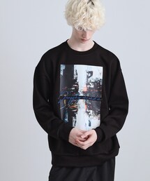 tk.TAKEO KIKUCHI（ティーケータケオキクチ）の「アーバングラフィックブラシ刺繍長袖Tシャツ（Tシャツ/カットソー）」