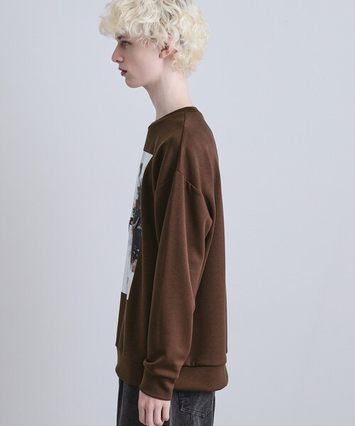 tk.TAKEO KIKUCHI(ティーケータケオキクチ)の「アーバングラフィックブラシ刺繍長袖Tシャツ(Tシャツ/カットソー・メンズ・ブラック/ダークブラウン/ホワイト・03/02/01)」の18枚目の写真