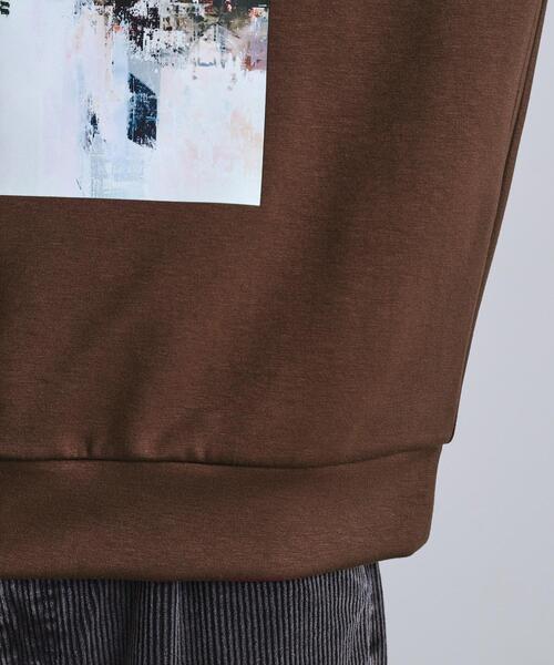 tk.TAKEO KIKUCHI(ティーケータケオキクチ)の「アーバングラフィックブラシ刺繍長袖Tシャツ(Tシャツ/カットソー・メンズ・ブラック/ダークブラウン/ホワイト・03/02/01)」の22枚目の写真