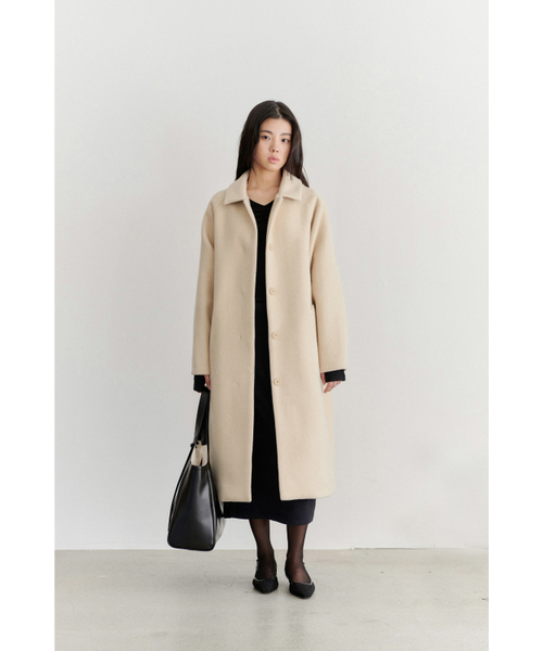 Yuje（ユジェ）の「ANGORA RAGLAN COAT (2color)（チェスターコート・レディース・ブラック/Cream・FREE）」の5枚目の写真