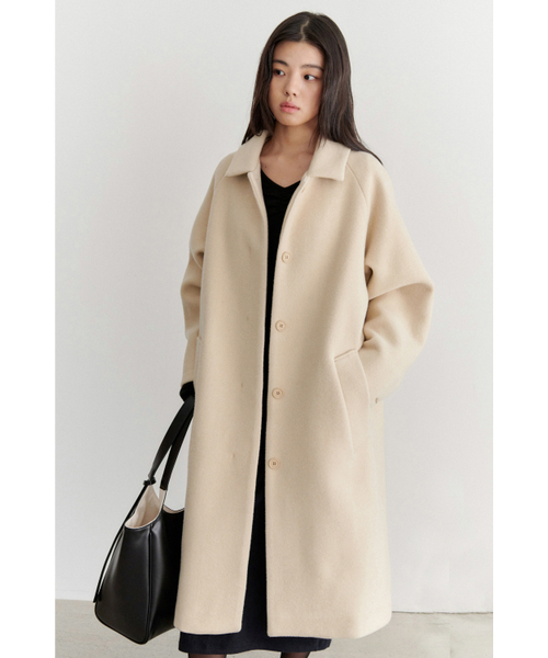 Yuje（ユジェ）の「ANGORA RAGLAN COAT (2color)（チェスターコート・レディース・ブラック/Cream・FREE）」の6枚目の写真