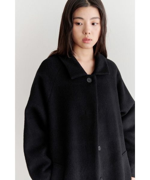Yuje（ユジェ）の「ANGORA RAGLAN COAT (2color)（チェスターコート・レディース・ブラック/Cream・FREE）」の20枚目の写真
