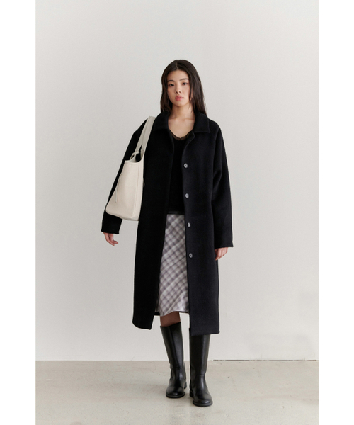 Yuje（ユジェ）の「ANGORA RAGLAN COAT (2color)（チェスターコート・レディース・ブラック/Cream・FREE）」の22枚目の写真