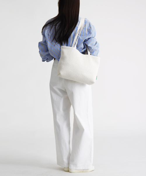 GREEN STUFF(グリーンスタッフ)の「boat string bag 66 corduroy canvas - ivory M(エコバッグ/サブバッグ・レディース・その他・FREE)」の6枚目の写真