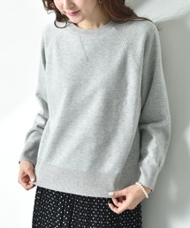 INTERPLANET | スウェットライクガゼットラグランプルオーバー(ニット/セーター)