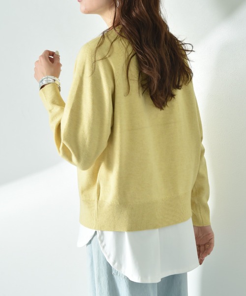 INTERPLANET（インタープラネット）の「スウェットライクガゼットラグランプルオーバー（ニット/セーター・レディース・イエロー/ミント/ライトグレー/ブラック・MEDIUM/LARGE）」の20枚目の写真